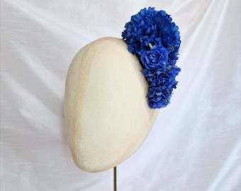 Royal blue medium everyday hair flower