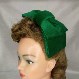 Emerald green velvet hair bow