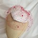 White heart fascinator with veil 