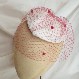 White heart fascinator with veil 