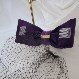 Veiled purple velvet hair bow