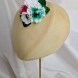 White, mint and cerise pink small hair flower