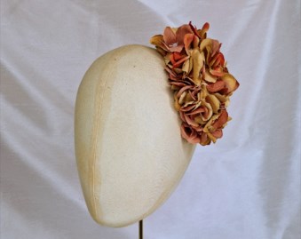 Orange mix hydrangea hair flower/corsage