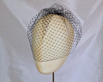 Black birdcage veil 