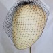 Black birdcage veil with rhinestones 